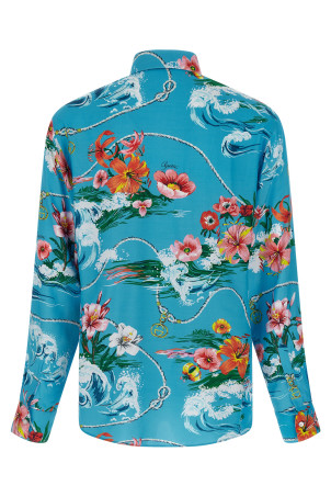 Gucci floral print shirt BLUE