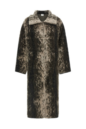 Wool and alpaca coat Brown