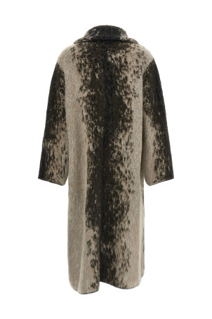 Wool and alpaca coat Brown
