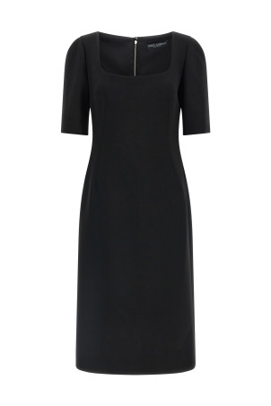 Double crêpe dress Black