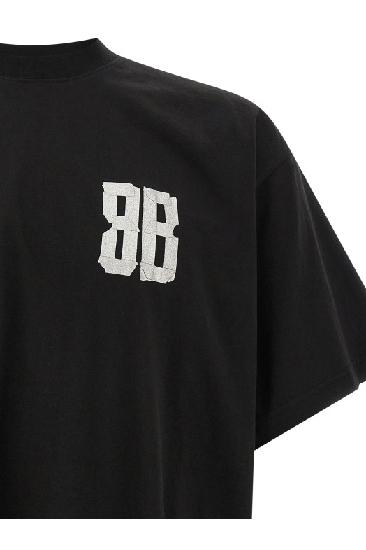 'Glitter Tape Type' T-shirt Black