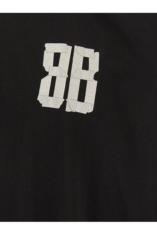 'Glitter Tape Type' T-shirt Black