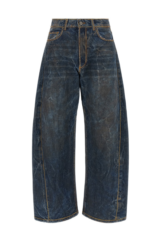 Rhinestone jeans Blue