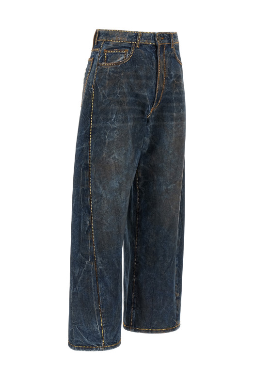 Rhinestone jeans Blue