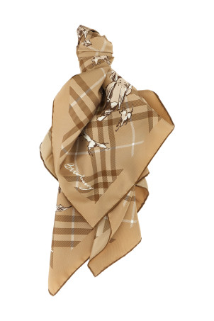 'Check Mates' scarf Beige