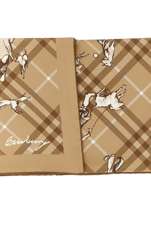'Check Mates' scarf Beige