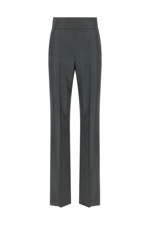 Valentino Garavani Textured Silk Wool pants Gray
