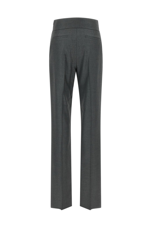 Valentino Garavani Textured Silk Wool pants Gray