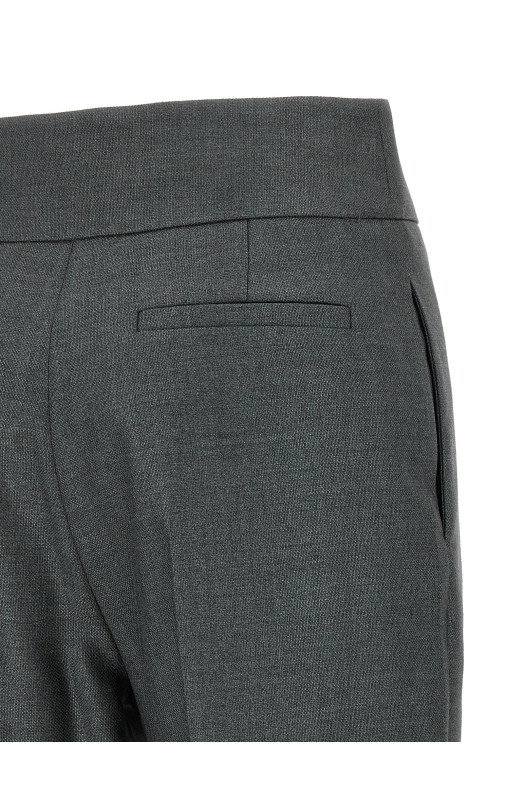 Valentino Garavani Textured Silk Wool pants Gray