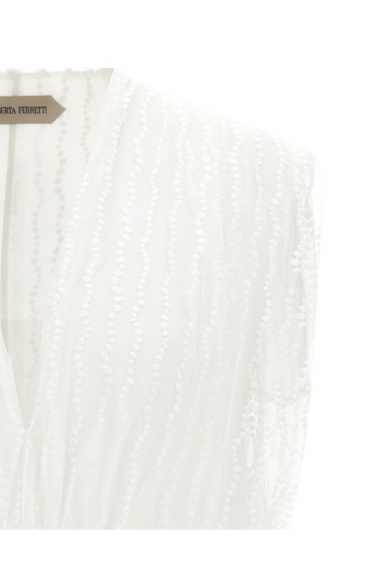 Асимметричный топ из тюля, белый ALBERTA FERRETTI A080551200002