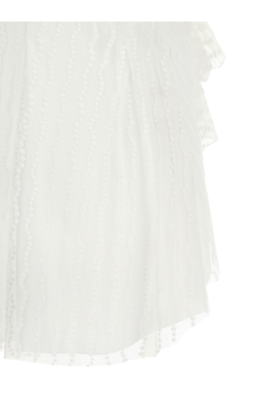 Асимметричный топ из тюля, белый ALBERTA FERRETTI A080551200002