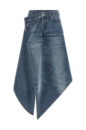 'Drop Front' skirt Blue