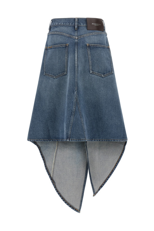 'Drop Front' skirt Blue