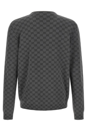 GG wool and silk cardigan Gray