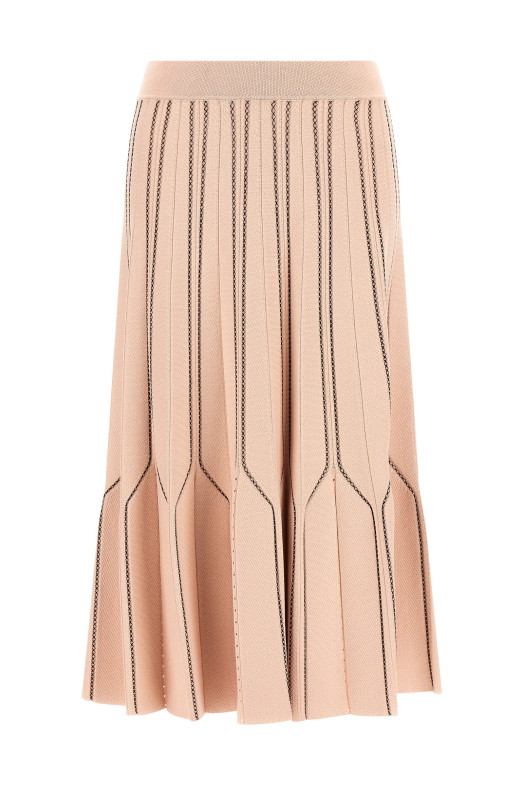 Origami knit skirt Pink
