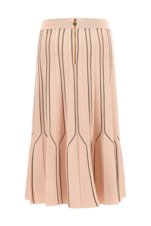 Origami knit skirt Pink
