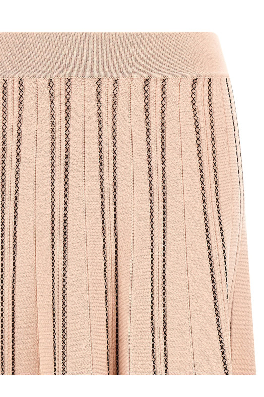 Origami knit skirt Pink
