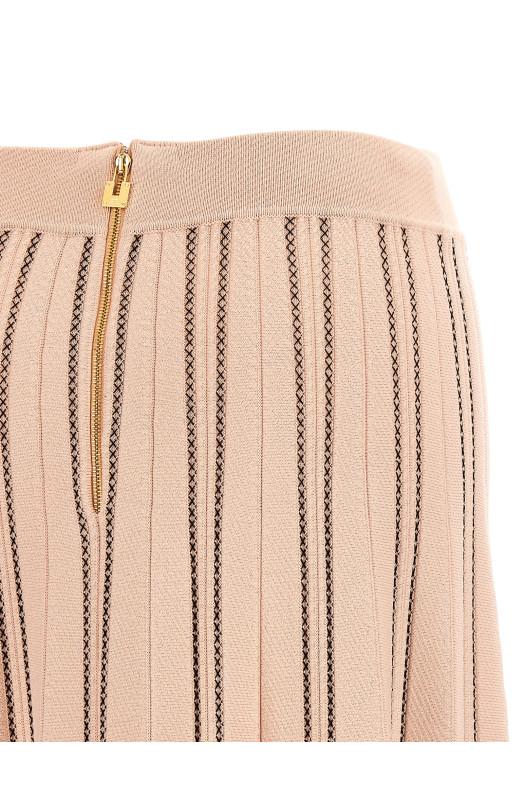 Origami knit skirt Pink