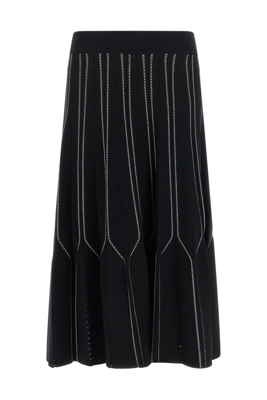 Origami knit skirt Black
