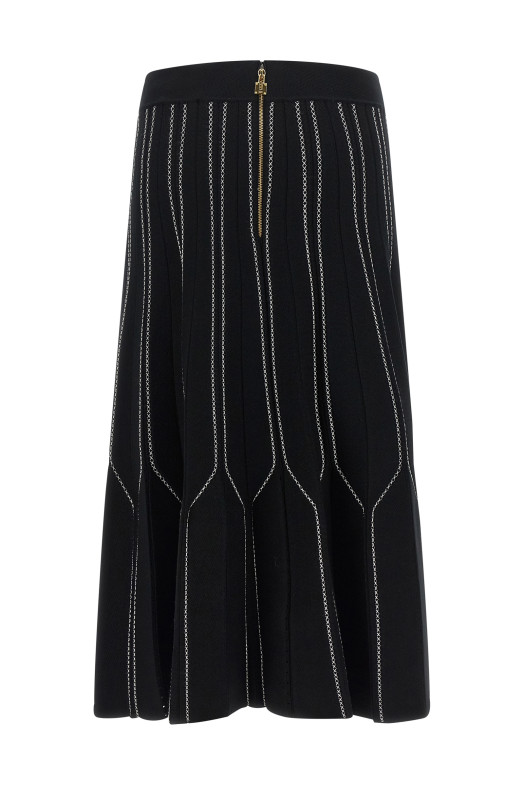 Origami knit skirt Black