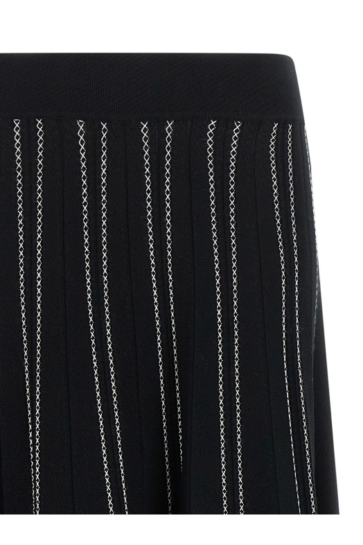 Origami knit skirt Black