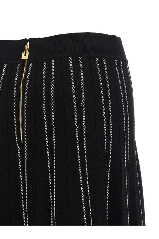 Origami knit skirt Black