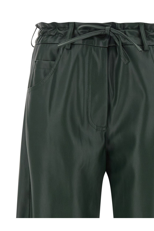 Faux leather trousers Green