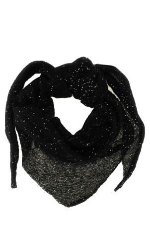 Micro sequin scarf Black