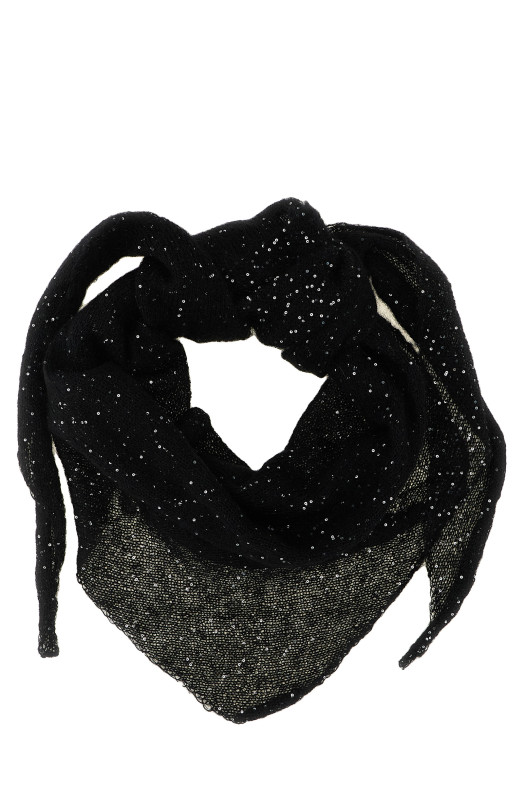 Micro sequin scarf Black