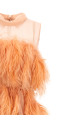 Chiffon and feather dress Pink