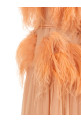 Chiffon and feather dress Pink