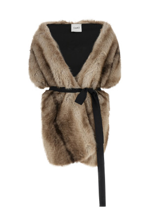 Eco-fur stole Beige