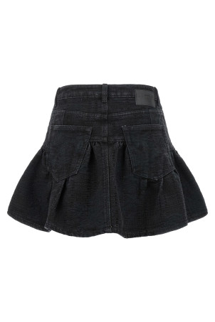 Lurex denim skirt Black