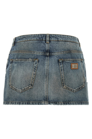 Embroidery skirt Blue