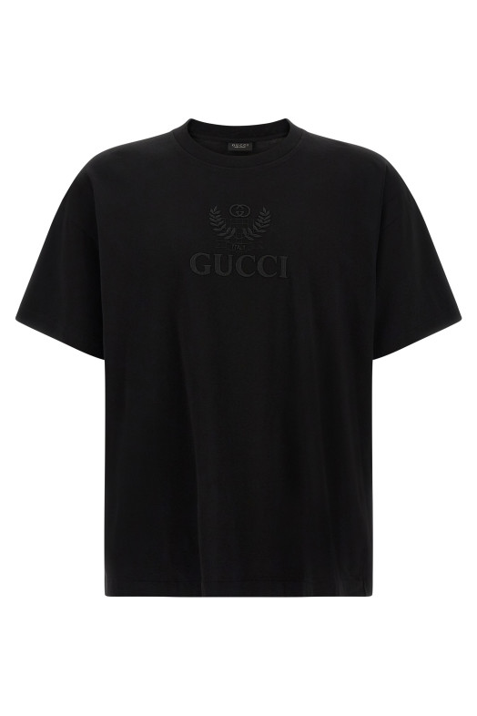 'Gucci Incrocio GG' embroidered T-shirt Black