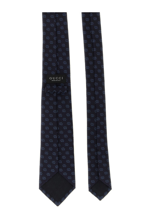 GG — шелковый галстук с жаккардовым узором, синий GUCCI 8740964E0094100