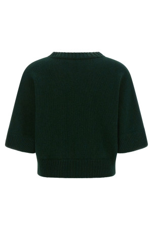 Sequin cropped sweater Green