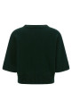 Sequin cropped sweater Green