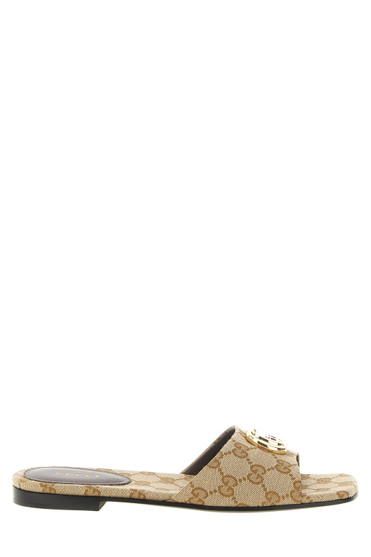 'Doppia G' sandals Beige