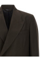 Двубортный блейзер коричневого цвета M326018DARKBROWNDRYWOOL
