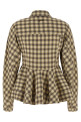 'Check Flannel Peplum' shirt Beige