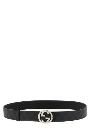 'Incrocio GG' reversible belt Black