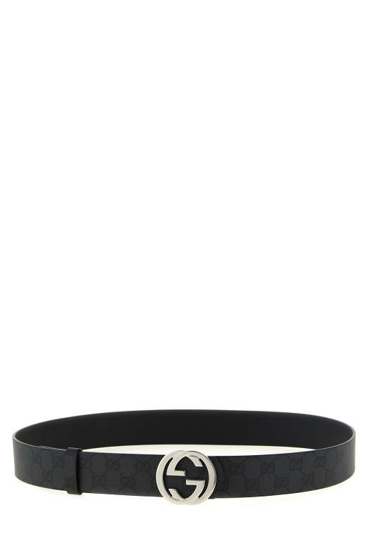 'Incrocio GG' reversible belt Black
