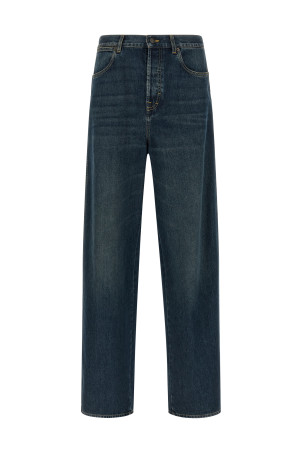 'Nastro Web' baggy jeans Blue