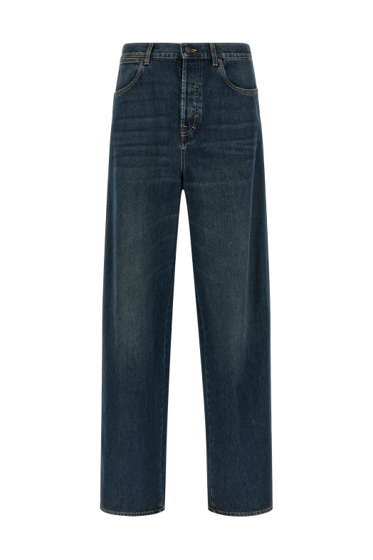 'Nastro Web' baggy jeans Blue