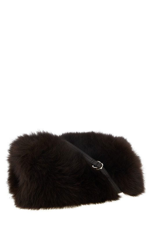 2-in-1 fur sleeve Brown