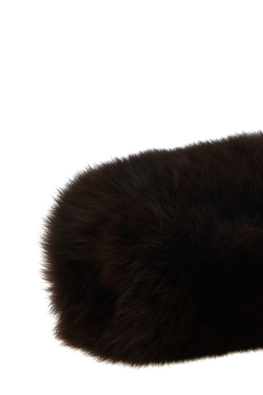 2-in-1 fur sleeve Brown