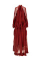 Сукня з воланами, бордового кольору ALBERTA FERRETTI A040951150117