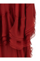 Сукня з воланами, бордового кольору ALBERTA FERRETTI A040951150117