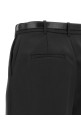 Belted wool shorts Black